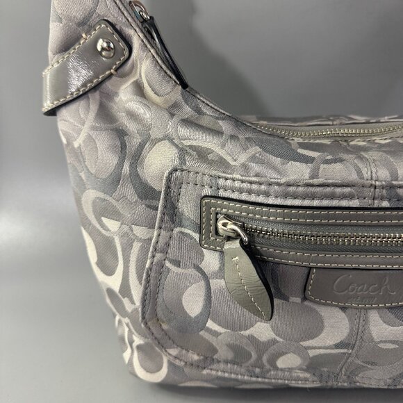 Coach F15054 Optic Signature Penelope Signature Canvas Hobo Shoulder Bag - Picture 2 of 15